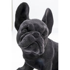 Schwarze Bulldogge Dekofigur aus samtartigem Material – KARE Design Tierfigur Französische Bulldogge