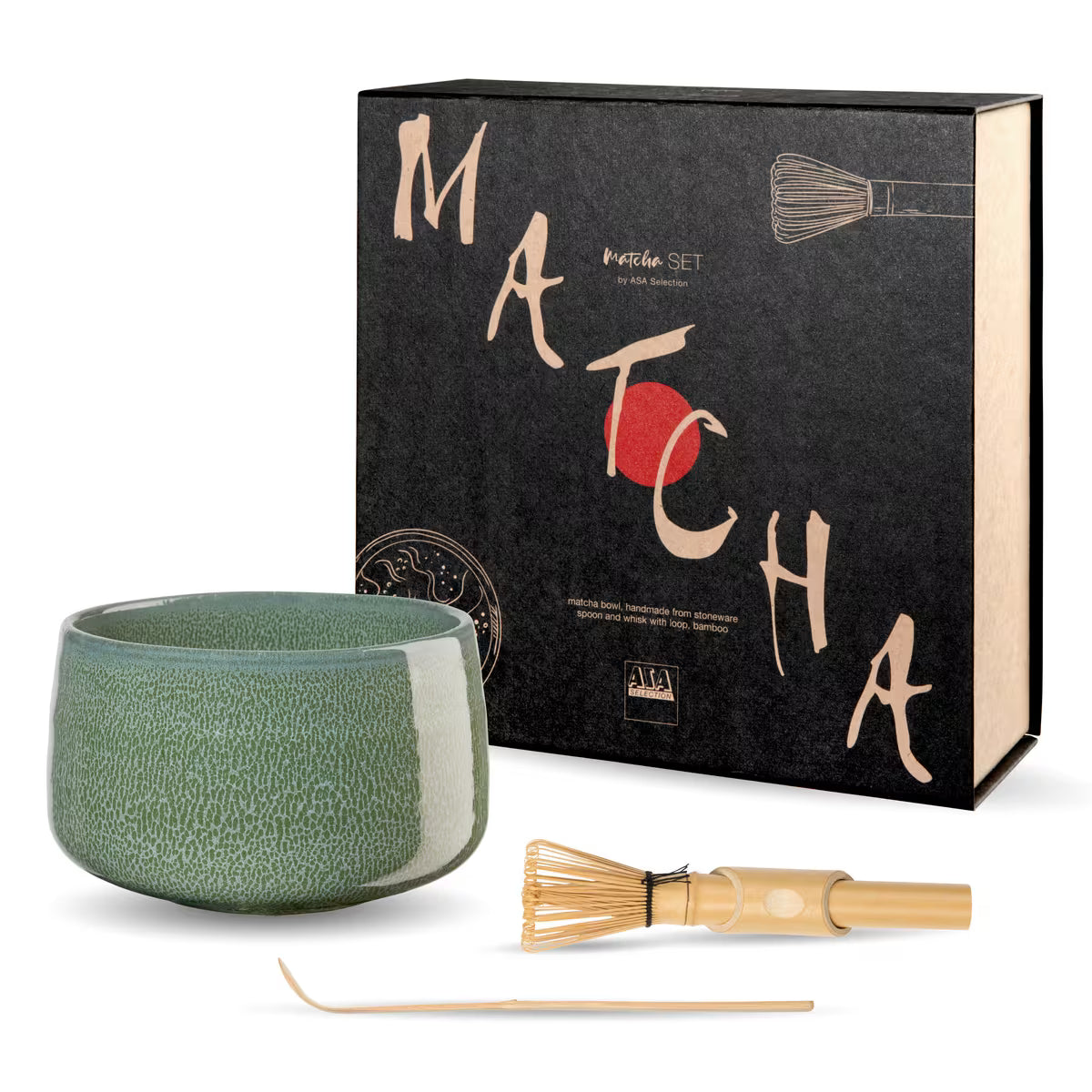 Service à thé Matcha Matsu brillant dans un coffret cadeau