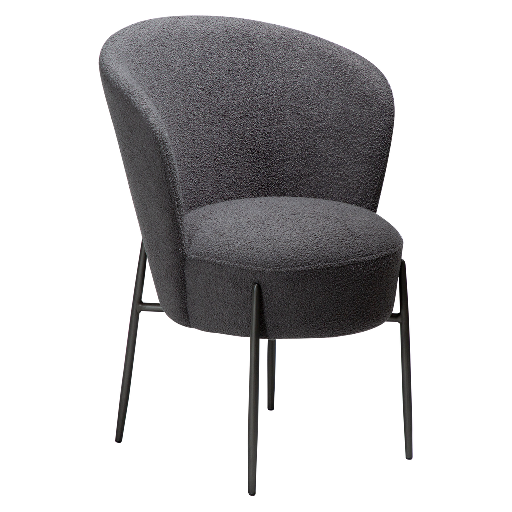 Chaise design ORBIT – élégante chaise de salle à manger ronde et rembourrée