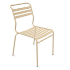Moderne Stapelbare Aluminium Gartenstuhl in Pastellbraun – Leicht & Robust für Terrasse