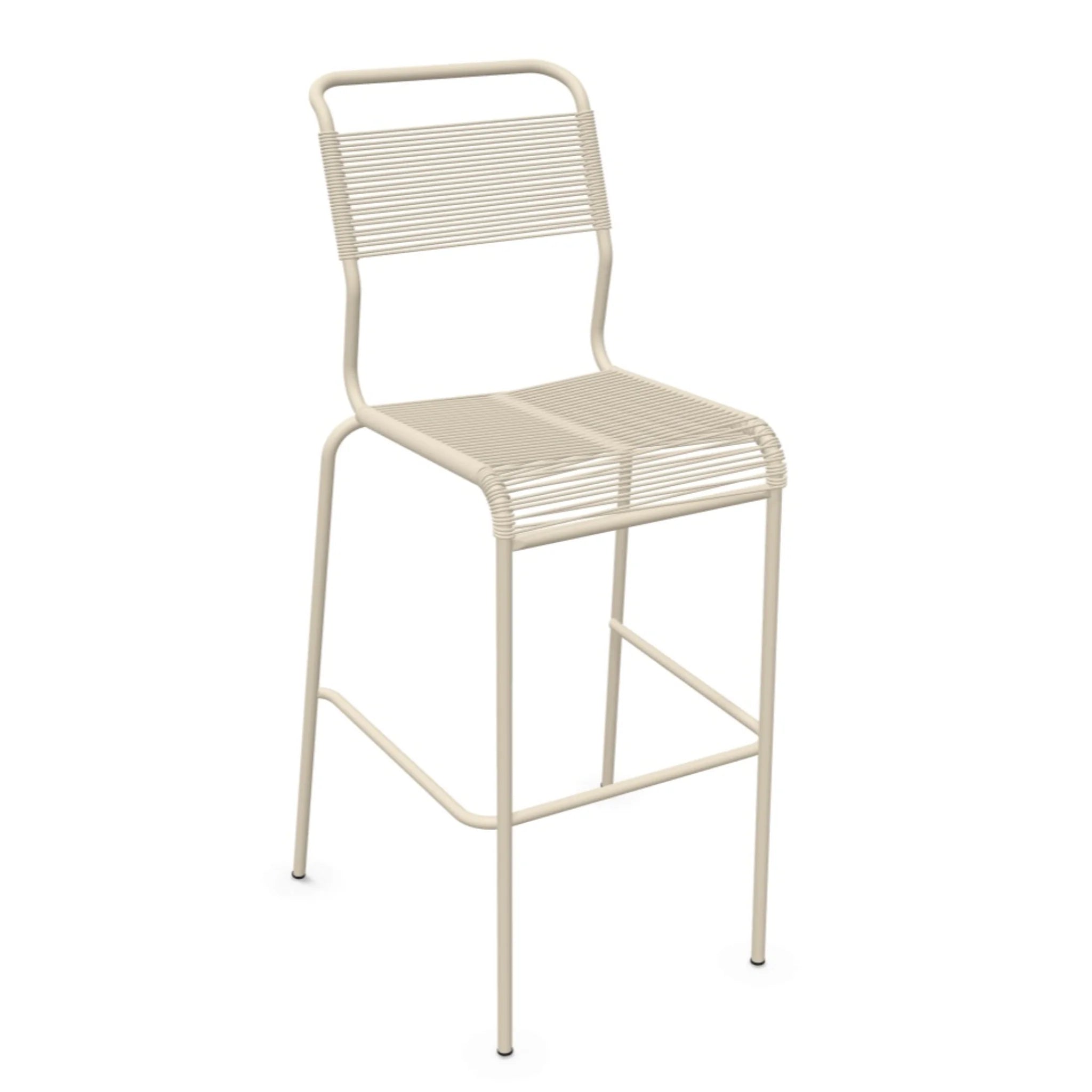 Hochwertige Barhocker aus Metall in Pastellsand - modernes Design für Küche und Bar