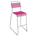 Moderne Barhocker pink mit Metallgestell - Designerstuhl für Küche und Bar