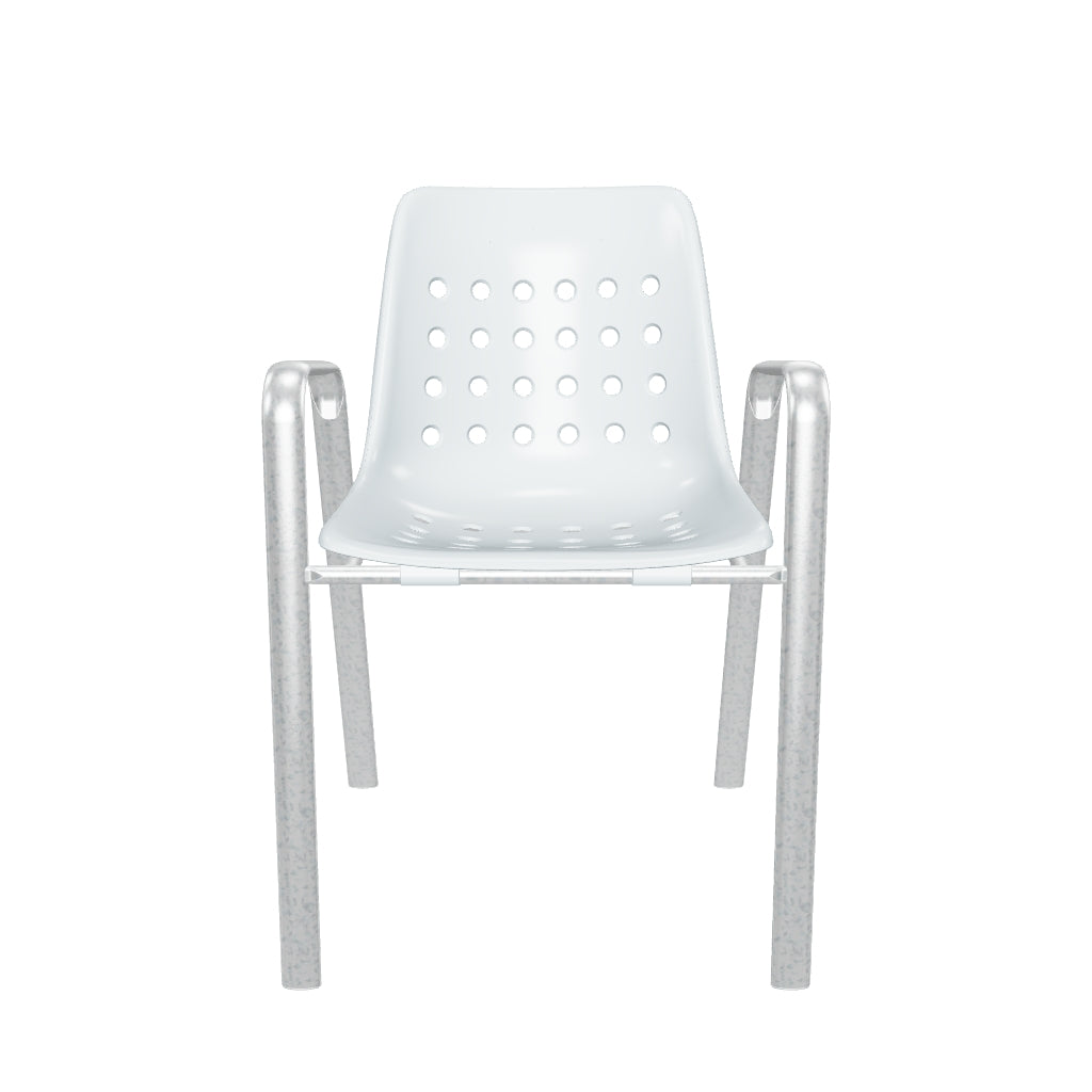 Chaise Bermuda avec coque et accoudoirs Ovale