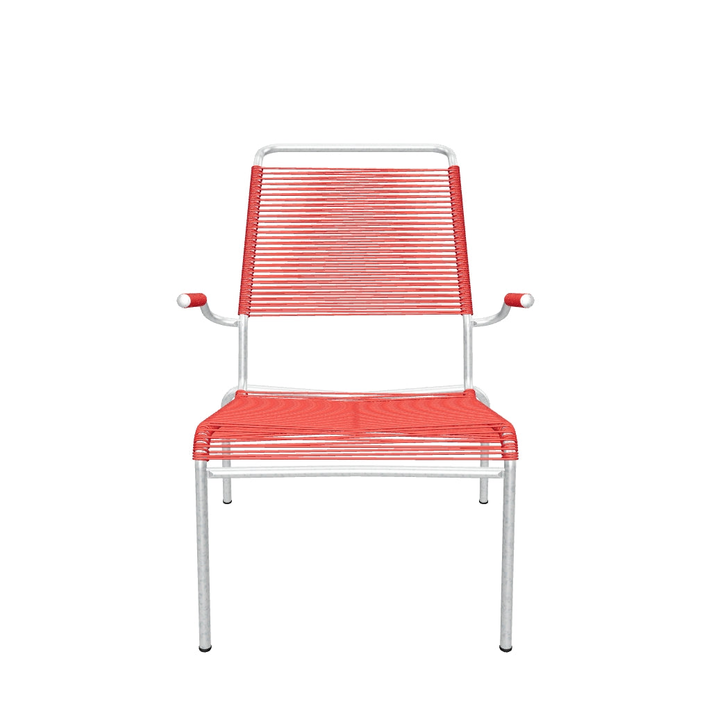 Säntis Spaghetti-Lounger mit Armlehne Hochlehner