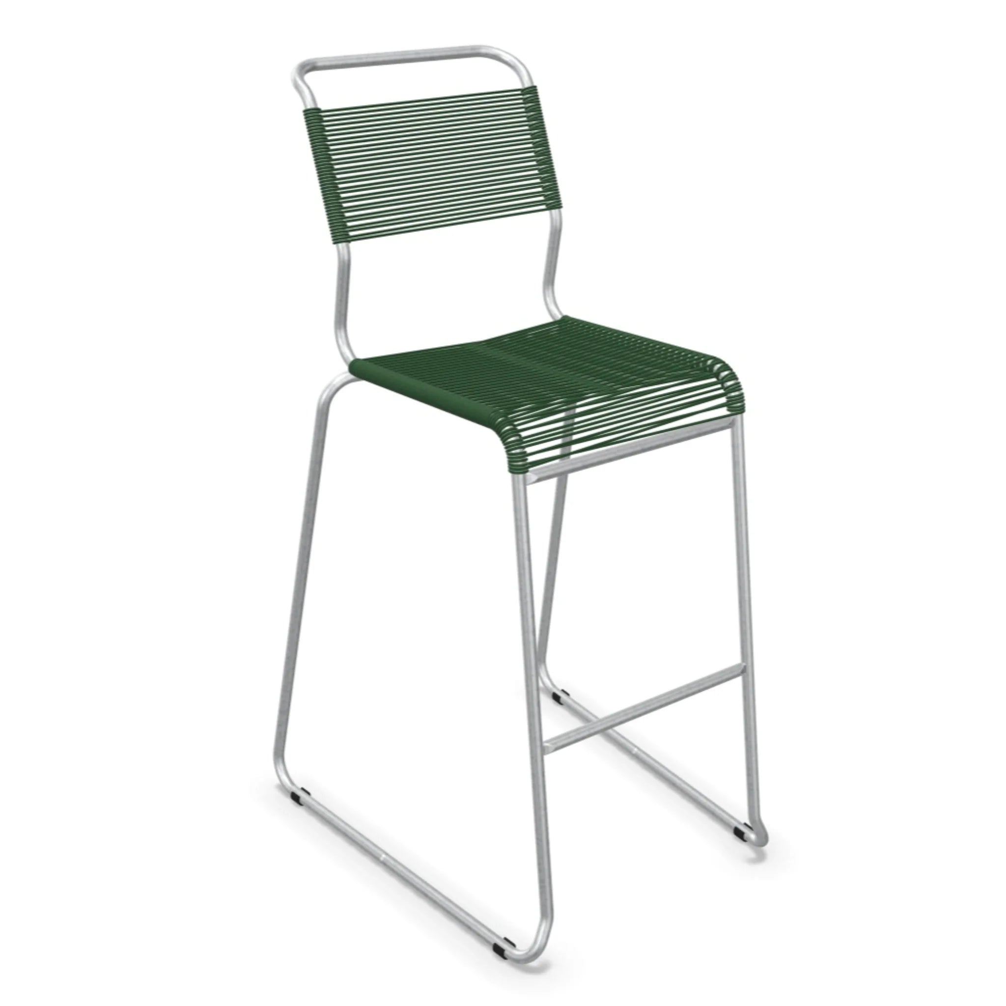 Moderne Barhocker aus Kunststoff mit Metallgestell in Grün - Hochwertige Designermöbel