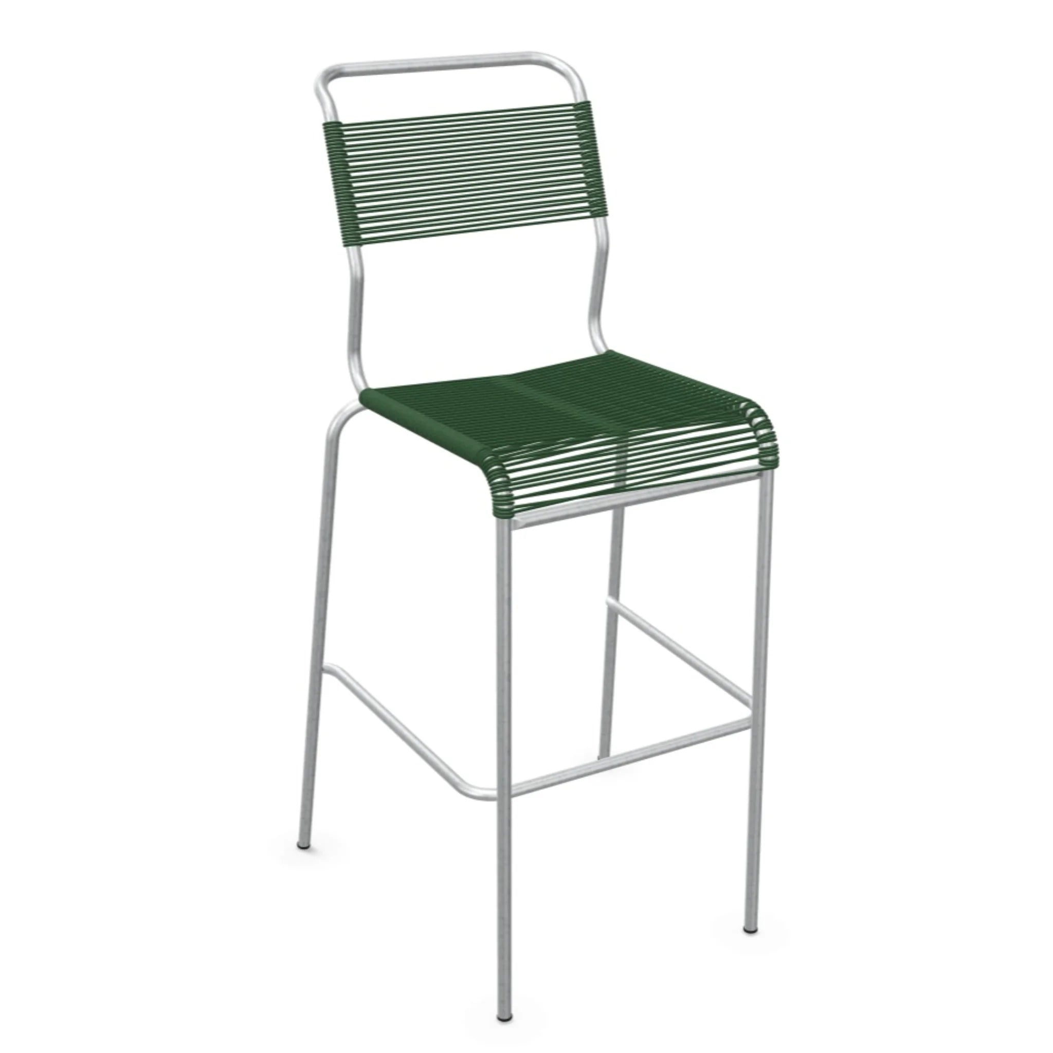 Grüner Barstuhl mit Metallgestell, modernes Design für Küche und Bar, stapelbar und platzsparend