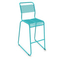 Türkis Barhocker mit Metallgestell und Kunststoffsitzfläche, modernes Design für Küche und Bar